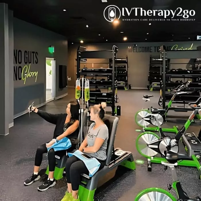 Two Women IV Therapy Gym Testimonial